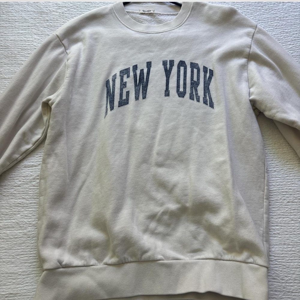 Othr Cream Crewneck Sweater with New York Graphic